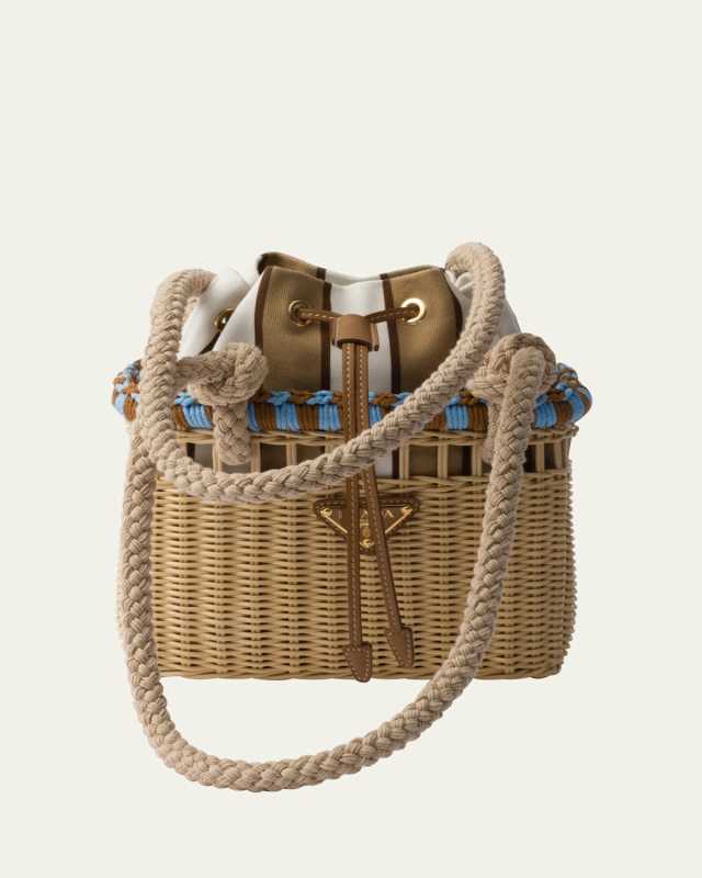 Basket Drawstring Shoulder Bag